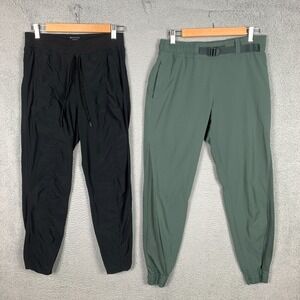 Athleta Attitude‎ II Pant & Quest Jogger Women's 6 Black/Green Hiking Lot of 2